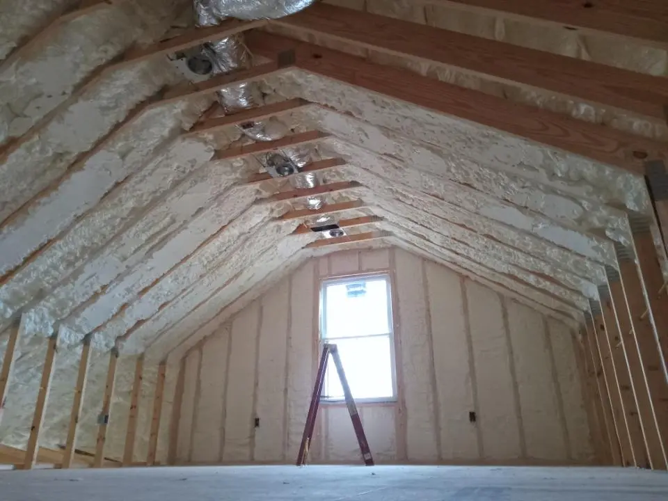 Spray foam roofing application for Crawl Space Insulation project in South River